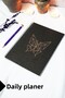 A5 Butterfly Pattern Black Kraft Cover Notebook - Daily Planner - 45 Sheets (90 Sheets) 15X21 cm