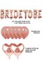 Bride to Be Foil Balloon Set Bachelorette Bride Party Heart Foil Balloon Decoration Rose Gold Large - 2