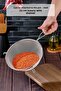 22 cm Luxury Medium Size Steel Wire Strainer and Colander Attached to the Pot
