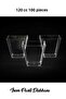 Transparent Crystal Mica Hard Plastic Cubic Prism Bowl 120 Cc 100 Pieces Without Cover Presentation Container - 4
