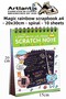 لوحة كشط قوس قزح سحرية مقاس A4 20 × 30 سم 3 عبوات 10 ورقات ملاحظة للخدش Sprallic Black Magic Res - 6