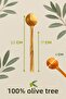 Set of 4 Olive Tree Spoons and Spatulas - Natural Handmade, Non-Scratching, Durable Wooden Kitchenware Set - 3