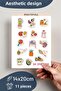 Health & Sports Themed Sticker and Label Set - Medium Size - Waterproof, Thick Adhesive Sticker Set - 2