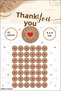 Red Heart Kraft Look Hand Made Thank You Tag Packaging and Product Sticker - 6