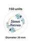 150 Pieces - Round Label - Printed Patterned Label - Circumcision Souvenir Label - Circumcision Label - 3