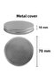 230 ml Glass Jar Transparent Candle Holder 230 cc Metal Silver Lid Candle Jar 1 Piece - 3