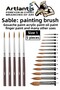 Art Brush 1 Number 5 1 Pack Sable Round Tip Brush Set Gouache Water Acrylic Oil Paint Brush