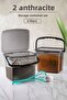 Mega Size 2-Piece Square Flour Pulses Container (4 Liters) - Detergent Storage Box Container with Handle 2 Pieces