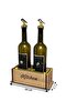 Kitchen Written Wooden Case Box Organizer Stand, Oil Pot Vinegar Stand Countertop Organizer - 4