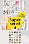 Super Cute 165Pcs Cat Sticker Set-Planner Suitable Set For Agenda Bullet Journal