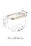 2 Pieces 10 Lt Mega Size Flour Food Storage Container - Kitchen Organizer Storage Box with Sliding Lid Cream - 3