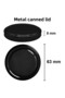250 ml Metal Black Lid Square Jar 250 Cc Transparent Corner Jar 6 Pieces - 4
