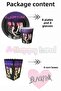 Black Pink Eco Set for 8 Birthday Set Black Pink Party Supplies Set - 2