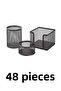 48 Pieces Perforated Desktop Pen Holder Set of 3 470g Black