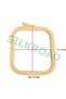 Wooden Color Plastic Square Pulley Set of 4 - 2
