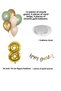 Moldy Green Chrome Gold Sand Beige and Number Birthday Set with Balloons - 2
