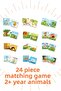 Set of 3 2+years Matching Game Numbers and Animals, Completion Cards Total 78 Pieces - 2