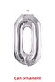 40Inch Silver Colorful Number Foil Balloon - 102cm