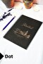 A5 Istanbul Themed Black Kraft Cover Notebook - Dotted Notebook - 60 Sheets (120 Pages) 15X21 cm