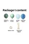 Balloon Set: Sage Green, Winter Green, Light Blue, Deep Ocean - 1 x 34-inch Cream Foil Balloon, 30-Piece Balloon Chain Set - 2