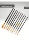 Set of 10 Pastry Preparation and Oil Paint Brush - Water Paint and Face Paint Brush - 3