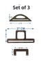 Set of 3 Wooden Bag Handles (3 Pairs) (6 Pieces) (Brown & Rosewood)
