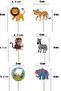 Cupcake Toothpicks Cute Animals Themed 10 Pieces - 3