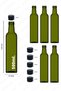 Olive Oil Bottle Green Glass Bottle 500ml Maraska Oil Pot Oil Vinegar And Sauce Bottle (5 PCS)