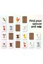 Flashcard Matching Game, Farm Animal Memory Cards, Wooden Educational Puzzle Toy - 3
