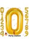 Gold Color Number Foil Balloon 1 Large Size 76 cm Helium Flying Foil Balloon 34" Inch 1 Piece