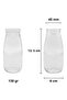 250 ml Clear Milk, Buttermilk, Lemonade, Soft Drink Bottle, 250 Cc Empty Glass Bottle with Plastic Cap, 6 Pieces - 2