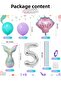 Mermaid Tail Seashell 102cm Silver Number Balloon Mermaid Mermaid Concept Balloon Set - 2