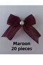 Pearl Detailed Linen Ribbon Napoli Ready-Made Bow (20 Pieces)
