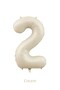 Cream Color 2 Number Giant Foil Balloon 76 cm Birthday Party Decoration