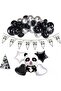 Panda Themed Birthday Set with 50 Balloons and 8 Hats Birthday Ornament - 2