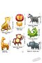 Cute Bee 5-Piece Birthday Set Bee Figured Balloon Gold Star Foil and Patterned Safari Balloon - 3