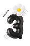 Best Black Number and White Daisy Foil Balloon Set Age 3