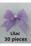 Pearl Detailed Naples Linen Ribbon Ready-Made Bow (30 Pieces)