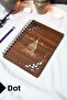 Galata Tower Wooden Cover Notebook - Dotted Notebook - 60 Sheets (120 Pages) - A5 15X21 cm