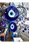 10 Pieces 7 cm Perforated Glass Evil Eye Beads. Tree Decoration Decorative Evil Eye - 3