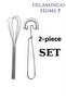 Set of 2 Beater Cake Whisk; 1 Wire Whisk + 1 Solingen Whisk