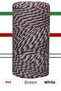 200 g 3 Color Packing Lanyard - Red, White, Green - 4