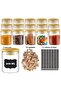 15 Pieces of 200 ml Decorative Spice Jar & 111 Black Label and 15 Bamboo Spice Spoons