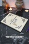 Elif Vav Design Wooden Schedule Book - Undate Agenda - Weekly Planner (TIMELESS PLANER) A5 - 2