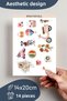 Colorful Traveler's Sticker Set, Large Size, 14 Pieces Waterproof, Sticker Set, Laptop, Phone, Suitcase Compatible - 3