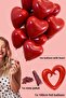 10Pcs Heart Balloon 1Pcs Large Heart Balloon Dry Rose Petals Valentine's Day