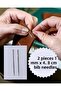 Blunt Head Hand Waxed Thread Sewing Needle, Saddlery Needle, Leather Sewing Needle 1mmx4.8cm Size 3 2 Pieces