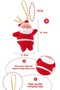 3-Piece Christmas Pine Tree Ornament Set with Santa Claus Figure Christmas Man New Year String Tree Ornament - 5