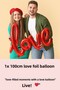 Red Heart Balloon Love Foil Balloon Set Heart Candle Dusty Rose Valentine's Day - 2