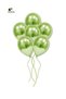 Small Mini Size Green Color 10 Pieces Chrome Balloon 15cm Shiny Party Safari Animals Birthday Balloon - 2